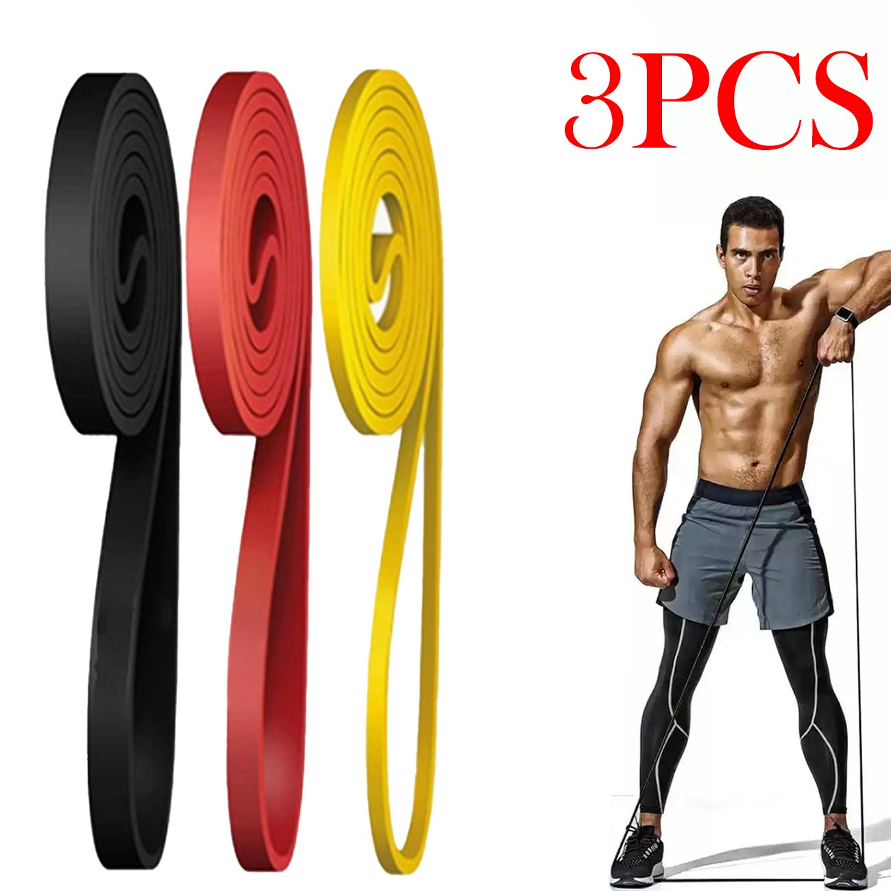 Heavy Duty Pull Up Resistance Bands Assisted Exercise Home Gym Fitness